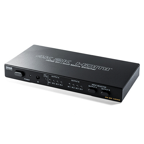 たのめーる】サンワダイレクト HDMIマトリックス切替器(4入力2出力 4K