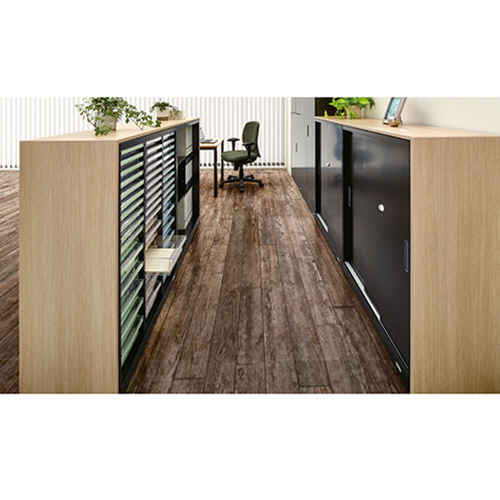 たのめーる】オカムラ VILLAGE VS収納 上・下置き兼用3枚引違い 幅800