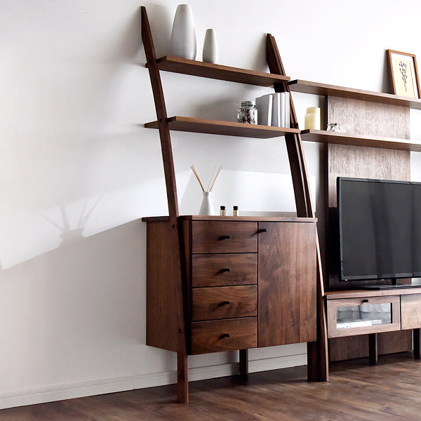 日本製 産 キャビネット 幅75 木製 ノエル 【超大型商品】〔39600003