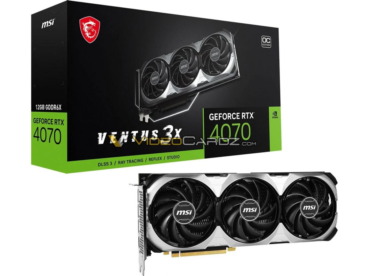 MSI RTX 4070 Gaming X Trio and Ventus 3X Series Leak Ahead of