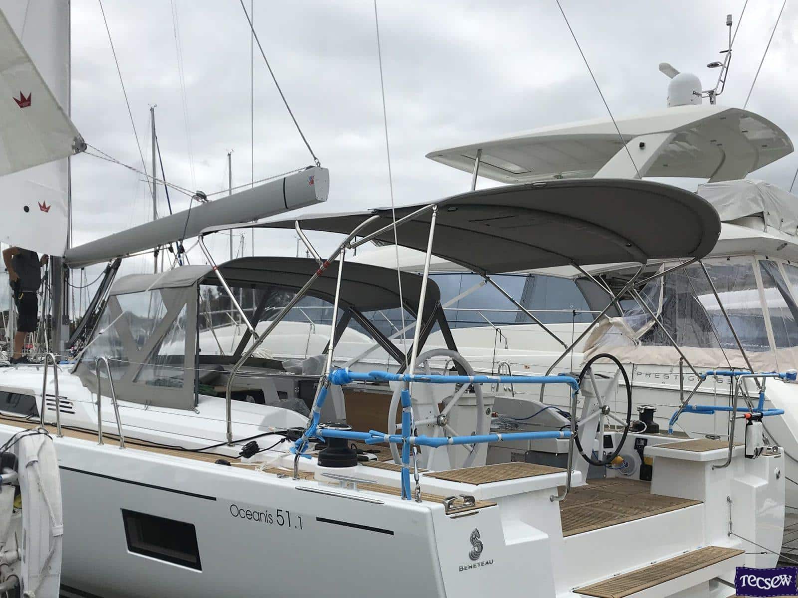 Beneteau Oceanis 51.1, model with NO ARCH, Bimini and zipped