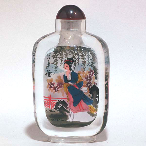 内絵鼻煙壺No6／仕女 - 横浜中華街天宝堂本店