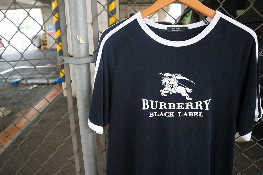 BURBERRY 美品 BURBERRY BLACK LABEL 半袖Tシャツ サイズ3 BLACK LABEL