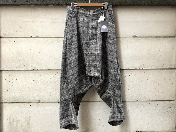 極美品 ヴィヴィアンウエストウッド マン チェック柄 サルエルパンツ