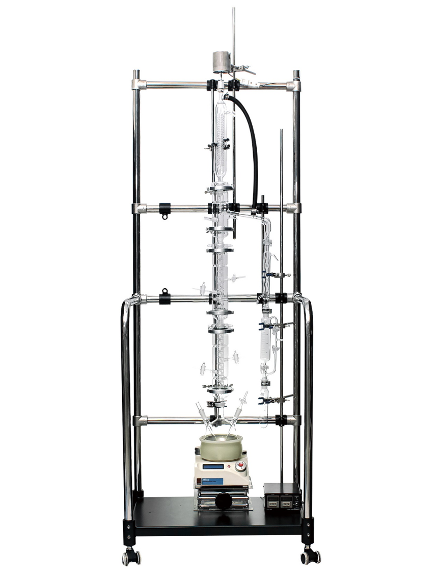 オールダーショウ式蒸留装置 | 蒸留・蒸発 | 理化学用ガラス機器の制作