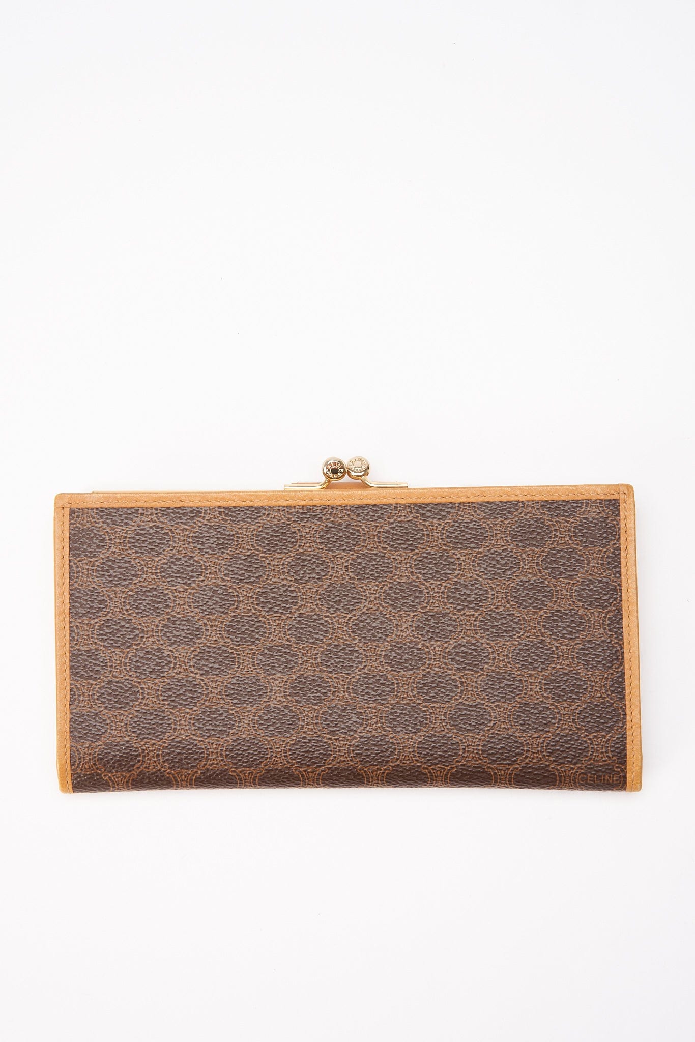 Vintage Celine Triomphe Canvas and Leather Wallet – The Hosta