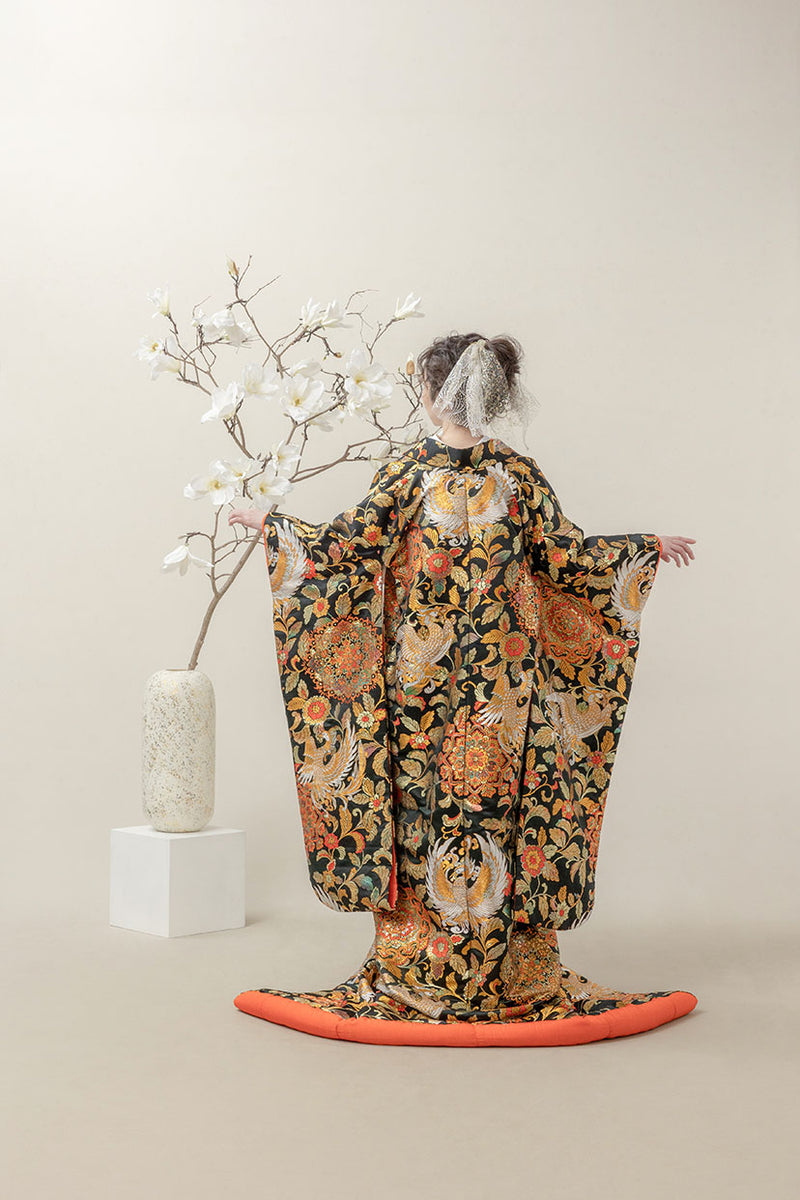 色打掛・鳳凰古代鏡文｜白無垢・色打掛レンタルなら結婚式着物専門の