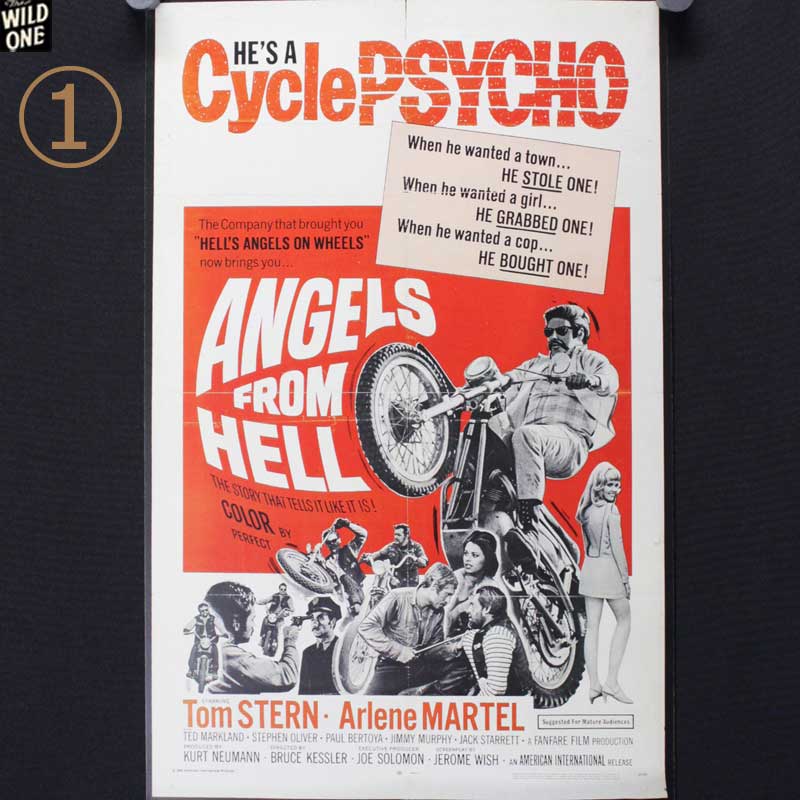 オールドバイカームービーポスター【①ANGELS FROM HELL】【②ANGELS