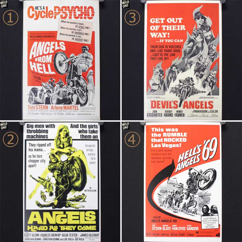 オールドバイカームービーポスター【①ANGELS FROM HELL】【②ANGELS