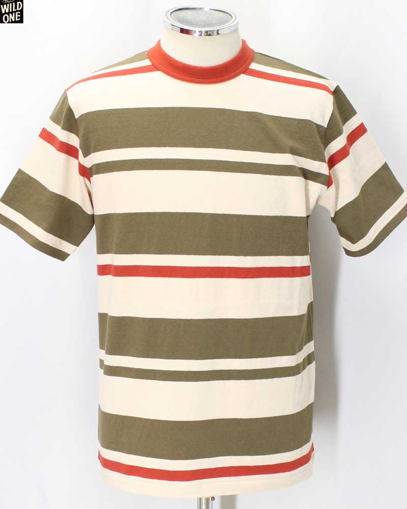 フリーホイーラーズ 【ランダムストライプ（ボーダー）半袖Tシャツ
