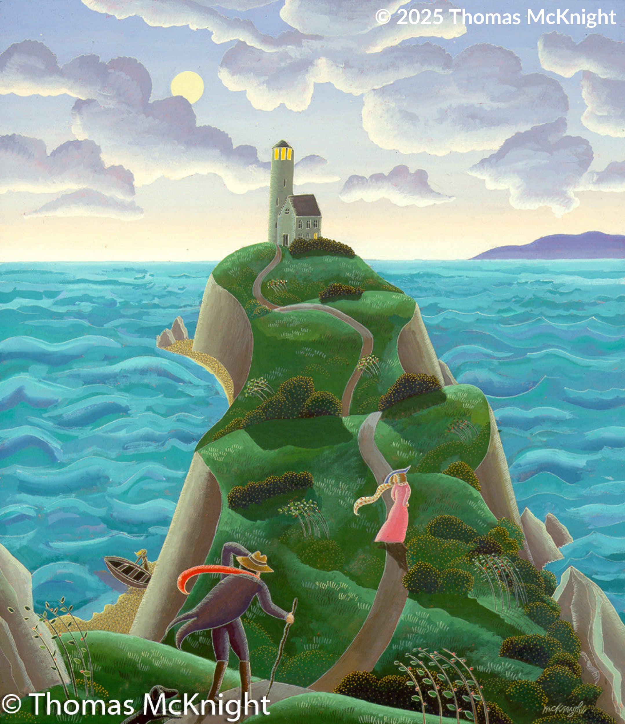 絵画 Thomas McKnight - Nantucket 新品 トーマスマックナイト THOMAS