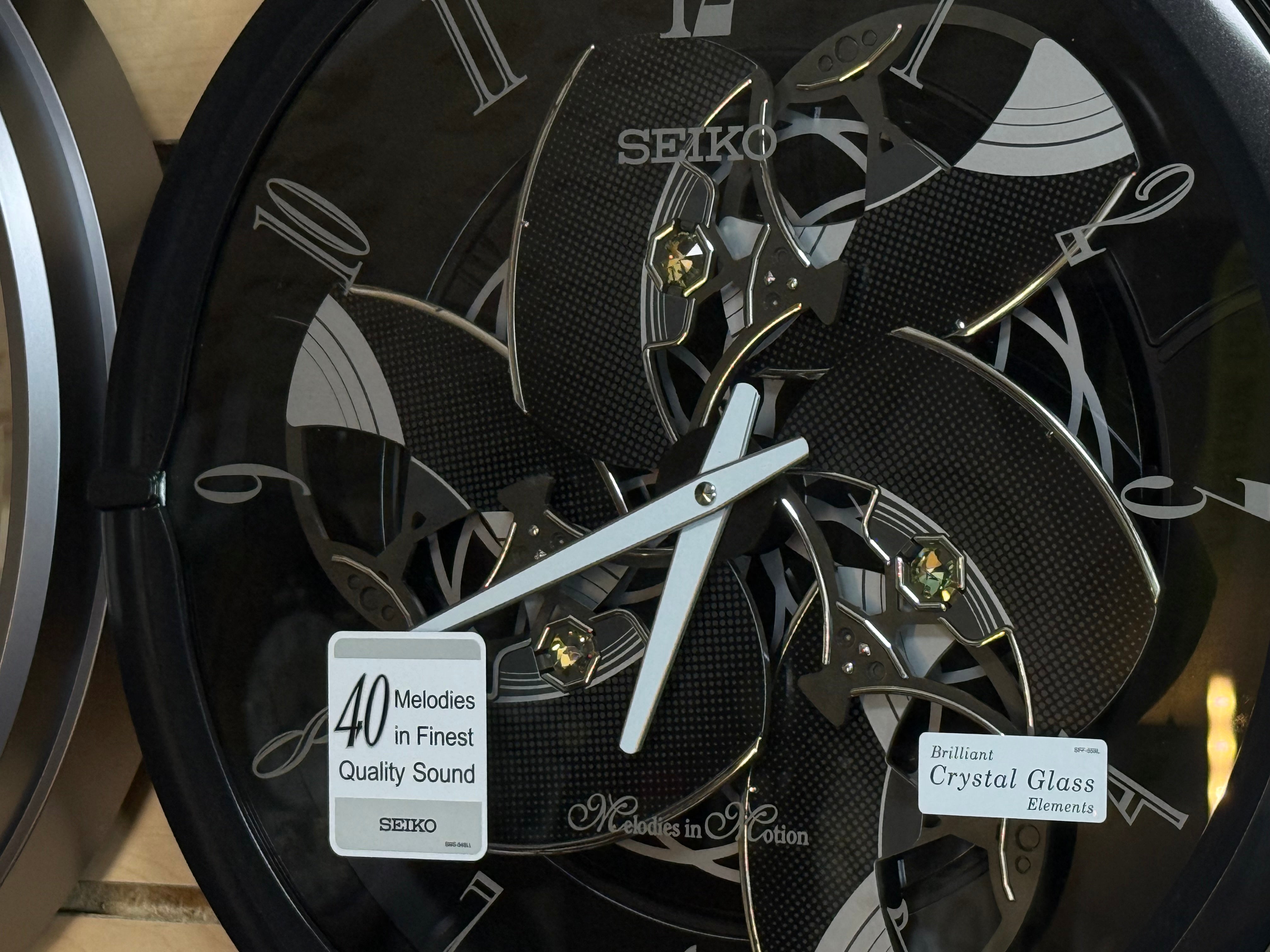 Seiko QXM621KRH “Onyx” Melodies in Motion Dancing Dial Musical