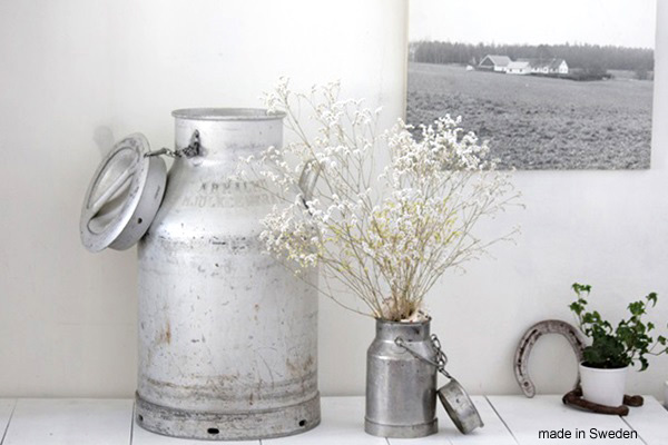 北欧ヴィンテージ ミルク缶 / スウェーデン 大 ※プラス送料全国一律1,100円