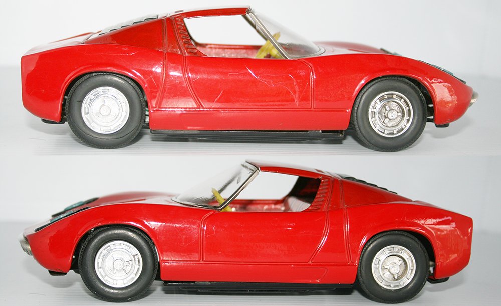 Asakusa Japan 60's Lamborghini Miura P-400 Battery Operated 10