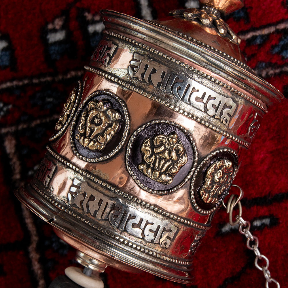 送料無料 マニ車 チベット 宗教用品 (高品質)チベット仏教 八吉祥文様