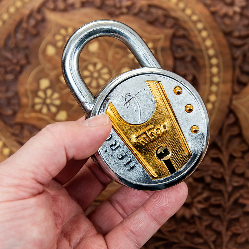 鍵 南京錠 カギ ロック インドの南京錠 HITSON HERO アンティーク