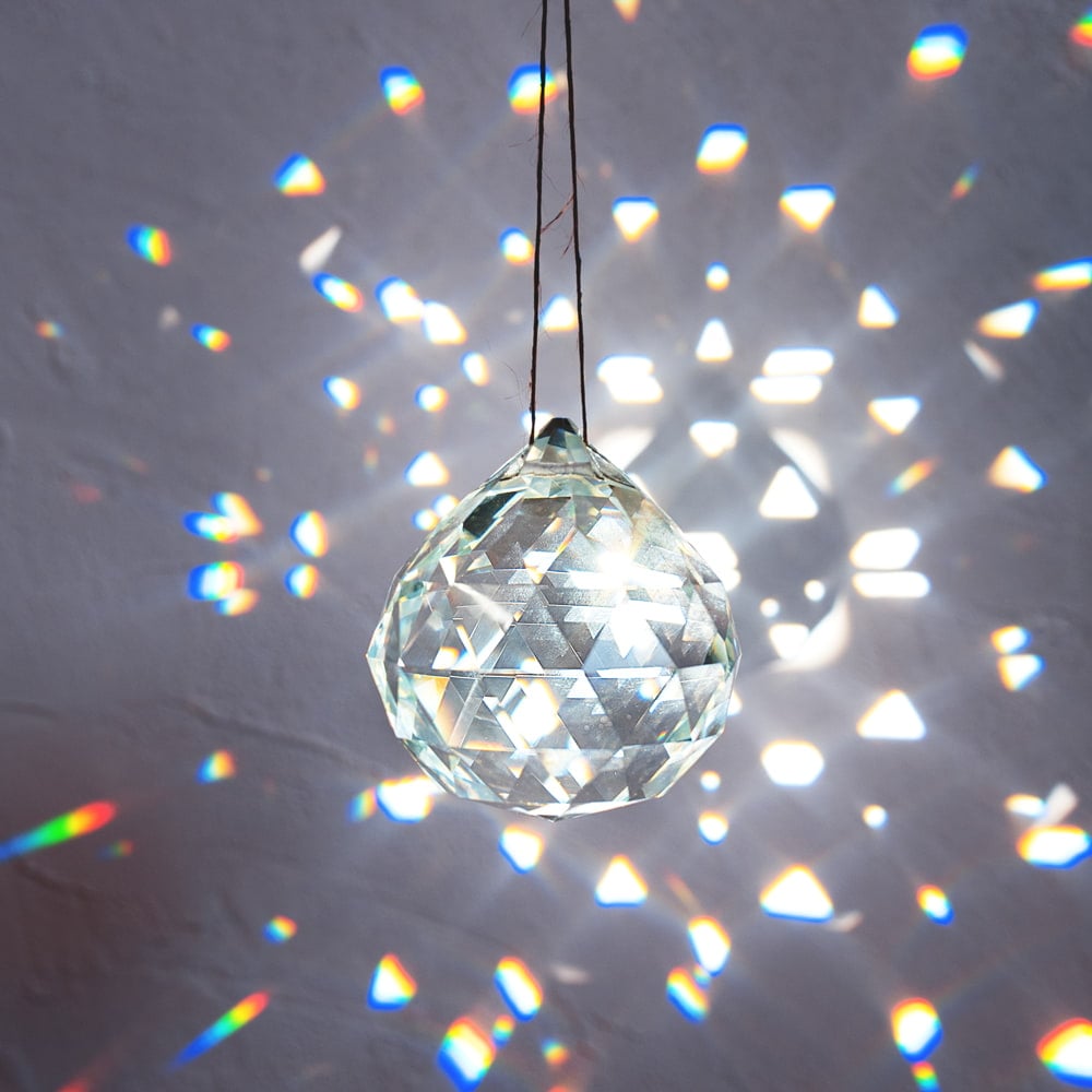 50mm]太陽の光を集めるクリスタル サンキャッチャー お部屋に小さな虹