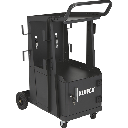 Klutch 2-Tier Welding Cart with Locking Cabinet | Tractorseats.com