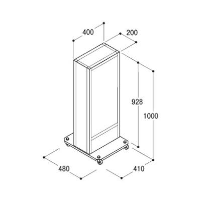 スタンド看板 №1（W640×H1200×D530） スタンド看板 №1（W640×H1200