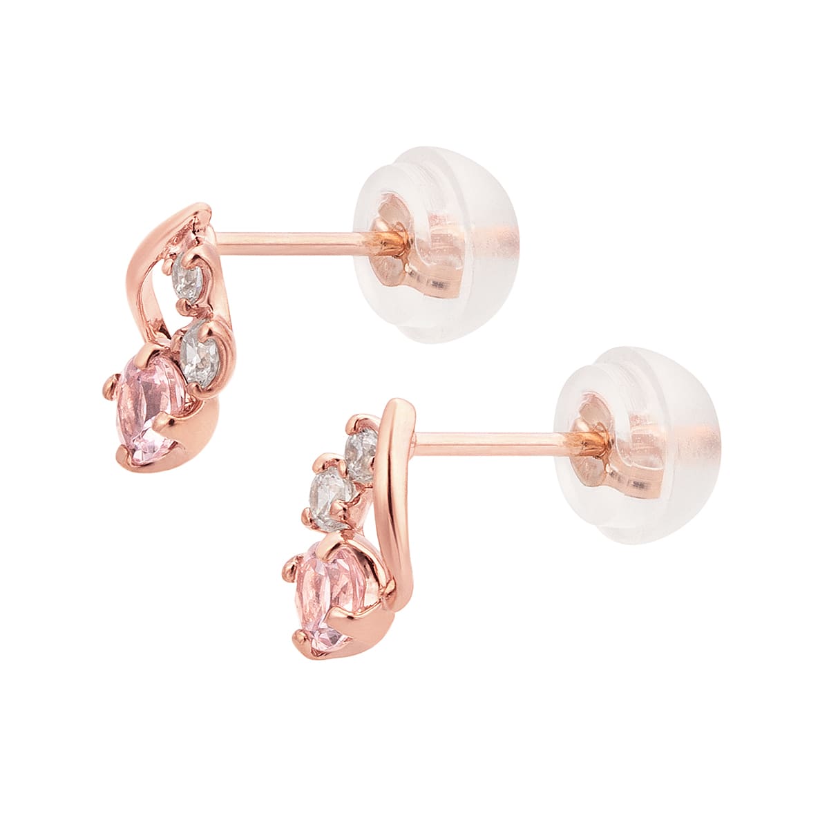 K10ピンクゴールドモルガナイトピアス(RPE989-003)|TSUTSUMI