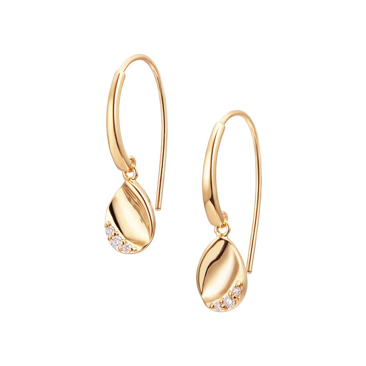 K18イエローゴールドダイヤモンドピアス(RPE073-003)|TSUTSUMI