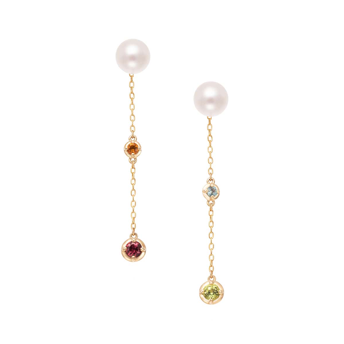 K10イエローゴールド淡水パールピアス（6mm）(RPE180-003)|TSUTSUMI