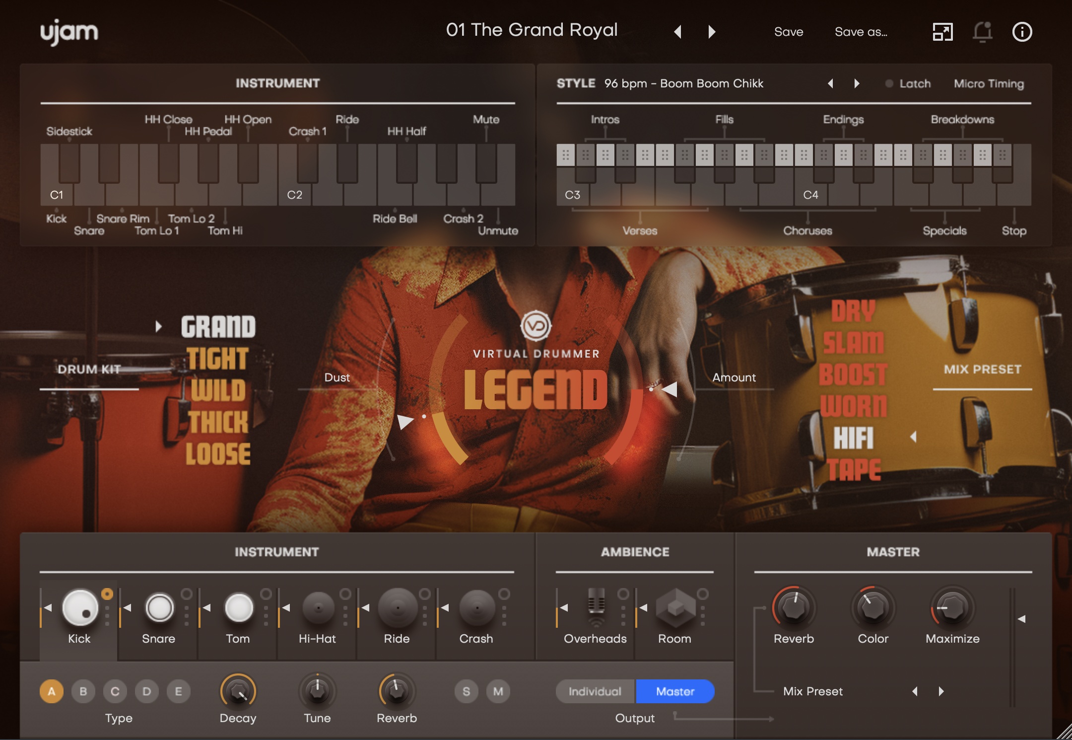 Virtual Drummer LEGEND | 70年代のヴィンテージレトロ・ドラム