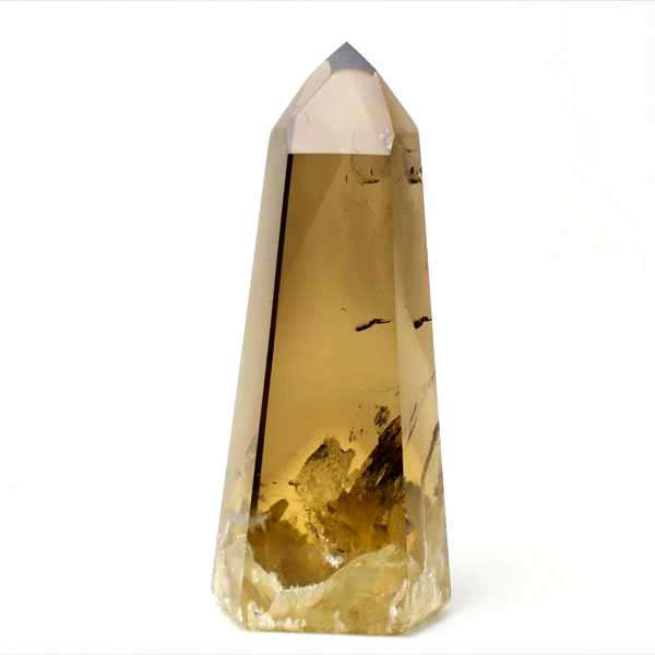 黄水晶原石石柱