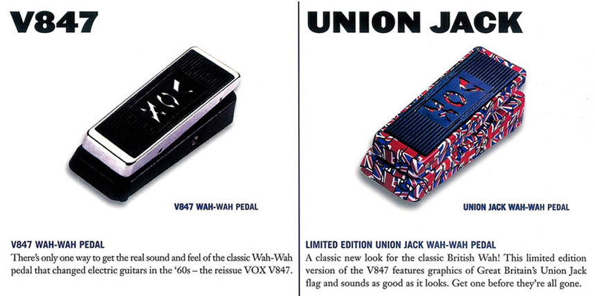 VOX V847 USA VOX Wah V847ペダルmade in U.S.A. Vox V847 wah wah
