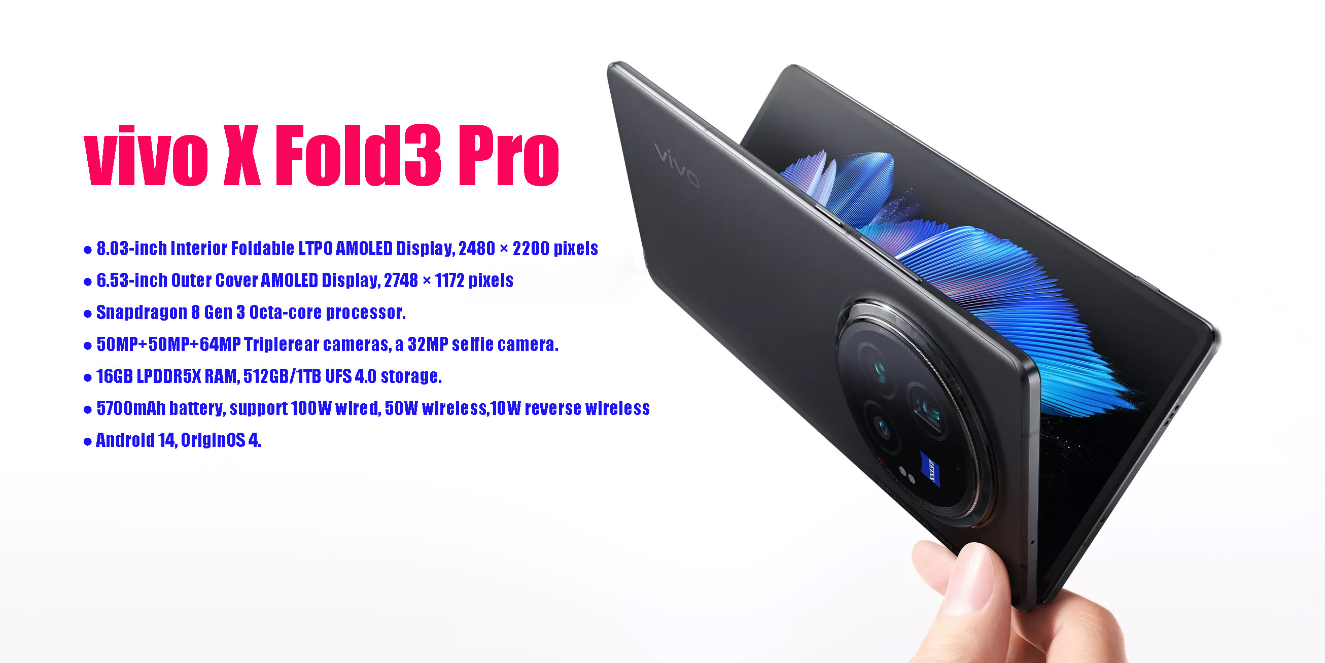 vivo X Fold3 Pro 5G Android Smartphone