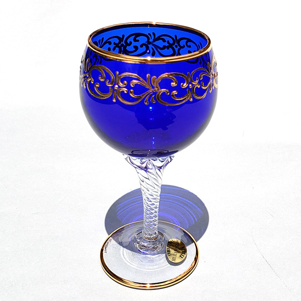 ビンテージ イタリア ベネチアングラス 金彩コンポート 直径㎝ 高さ