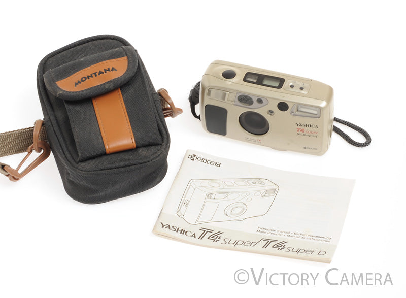 Yashica T4 Super Weatherproof 35mm Film Point & Shoot w/ WLF -Cool- [E