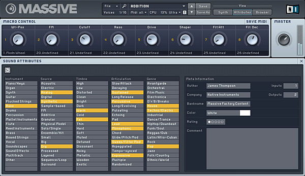 DTM・DAW Native Instruments MASSIVE Native Instruments「MASSIVE