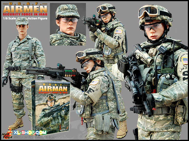 ミリタリー U.S.A.F. AIRMAN SECURITY FORCE IN IRAQ Hot Toys 1/6 12