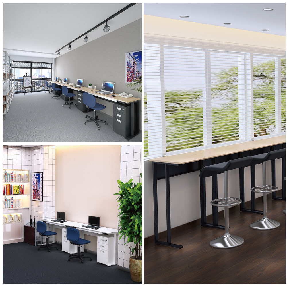 オフィスデスク コンパクトデスク パソコンデスク テレワーク 平机 幅