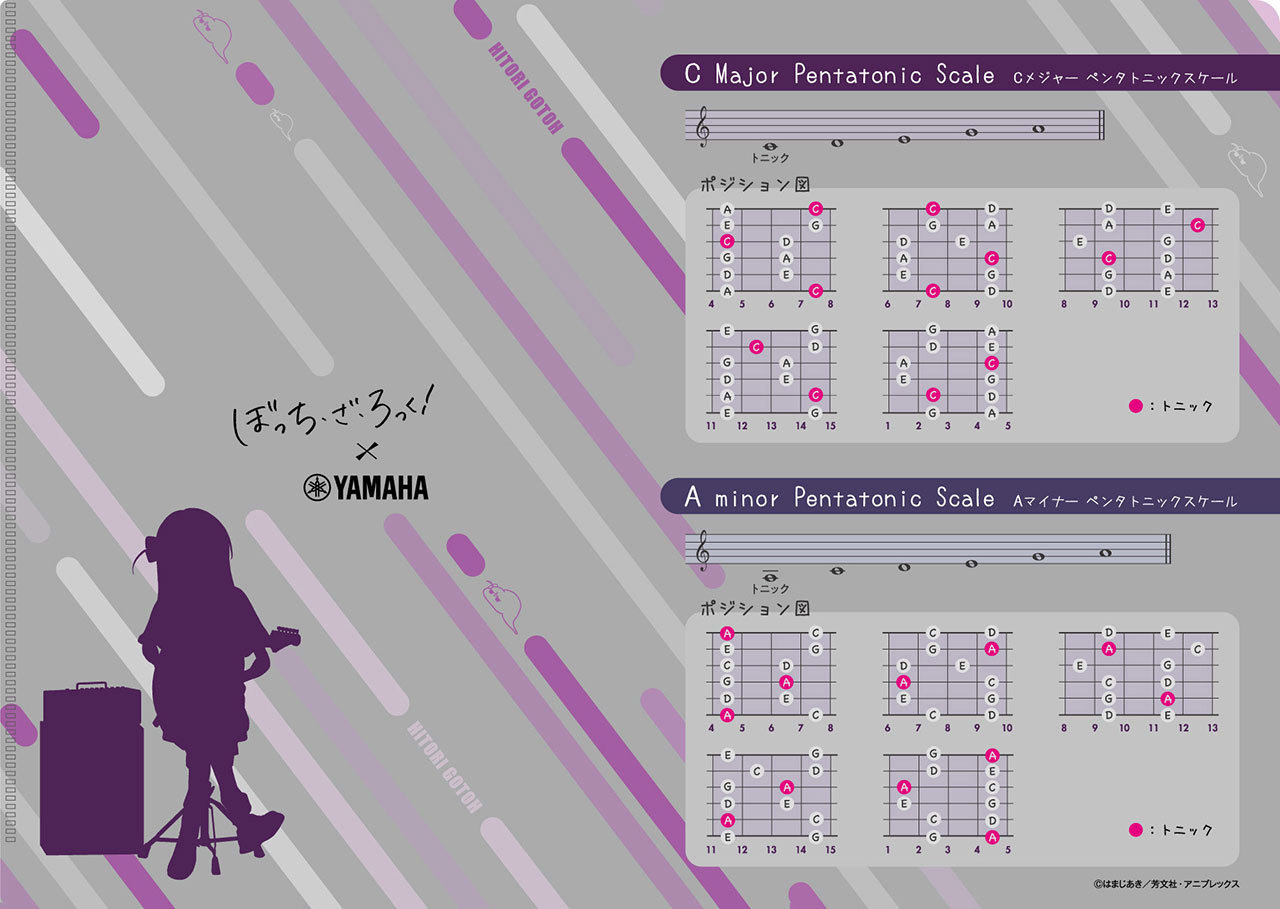 ヤマハ】 アニメ「ぼっち・ざ・ろっく!」×ヤマハ コード早見表クリア