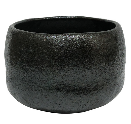 お稽古・贈り物・初心者・中古】九代 大樋長左衛門造 黒楽茶碗 鵬雲斎