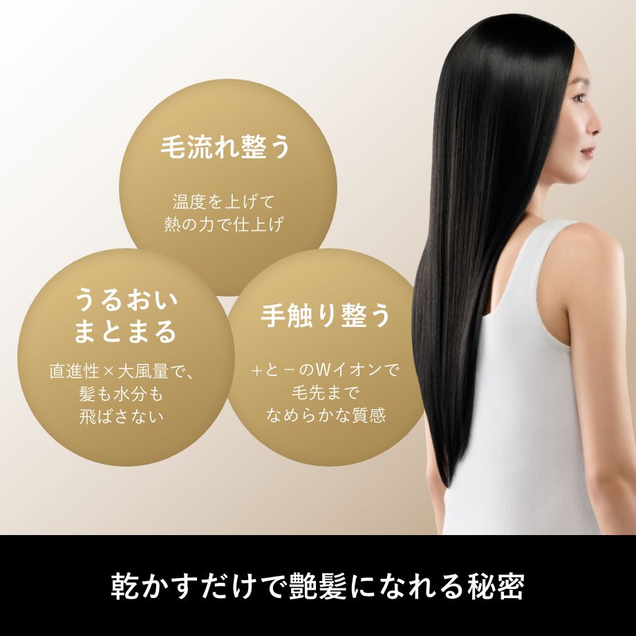 大風量はそのままいつでもどこでも艶髪を叶える「リフトドライヤー