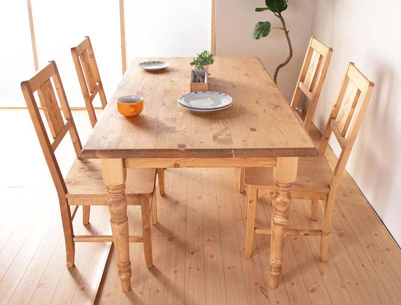 ダイニングセット150幅 カントリー家具 【デンバー ダイニング5点