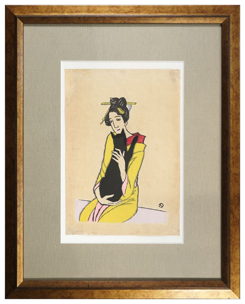 竹久夢二「黒猫を抱く女」 | 山田書店美術部オンラインストア