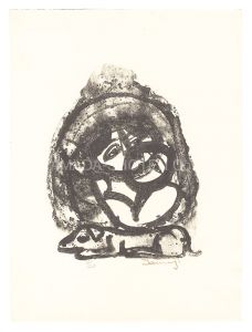 北川民次画 牛盃 D323 北川民次画 牛盃 D323