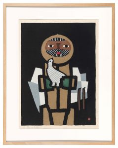 畦地梅太郎版画集「山男」 ▽彩国▽真作 木版画▽人気登山