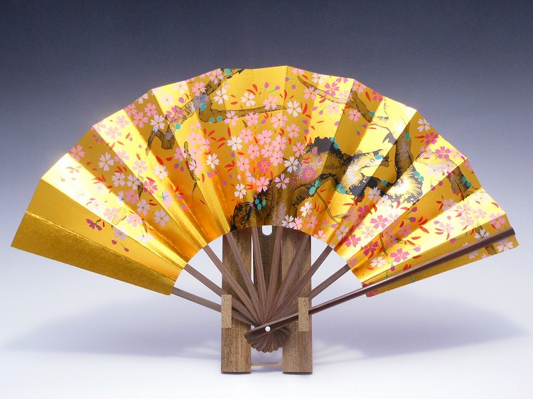 ☆ 有名作家 金画 飾り扇子 ☆ 有名作家 金画 飾り扇子 ☆ 有名作家 金