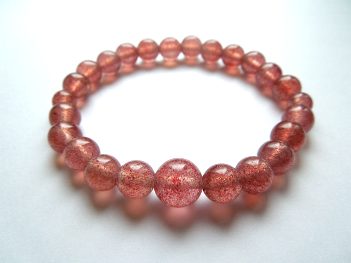 ストロベリークォーツ7.5mmブレス共仕立 お数珠の安田念珠店へ｜総本山