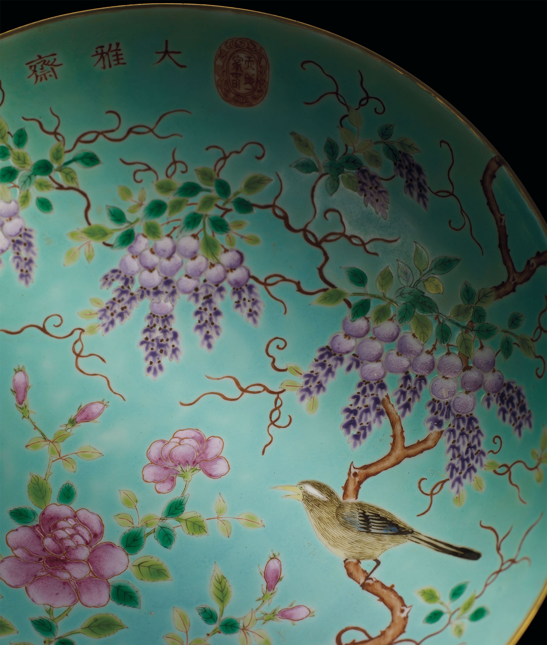 中国 中国景徳鎮製 薄胎 粉彩 漢詩花鳥文瓶 一對 C R8384 - メルカリ