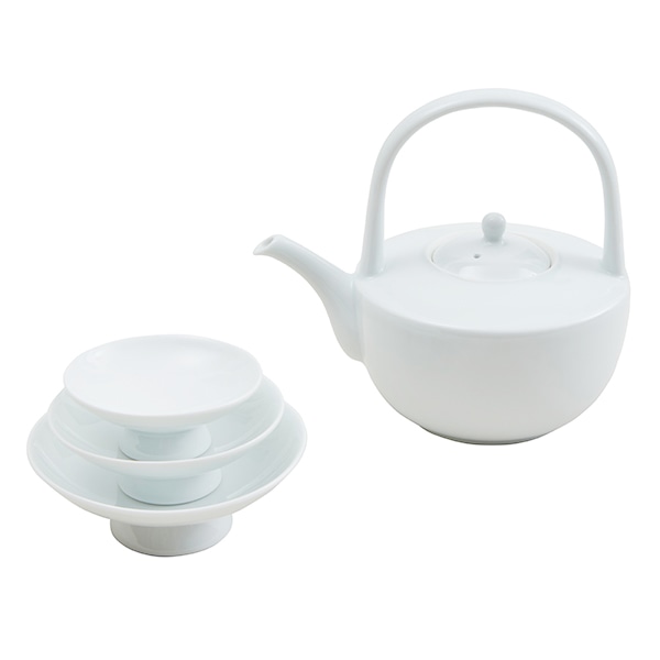 有田焼 白磁屠蘇器セット｜カップ・湯のみ・ポット｜料理家 栗原はるみ