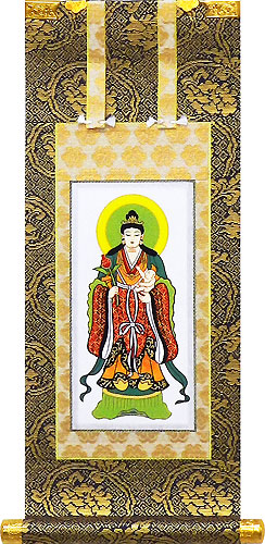 日蓮宗 鬼子母神（左） 御曼荼羅（中央） 大黒天（右） 願 | お掛軸