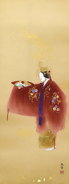 開運の掛け軸 金武春陽作 吉祥羽衣図