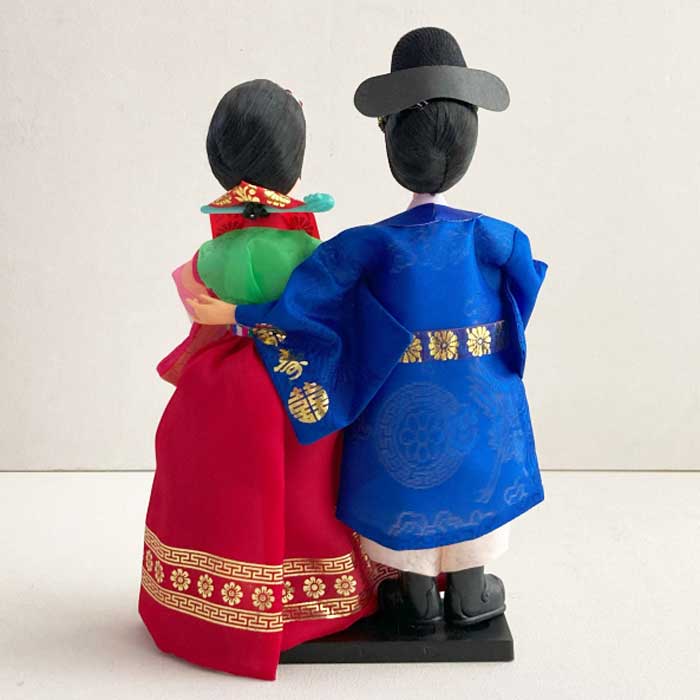 韓国民芸品 韓服人形〈花嫁＆花婿セット〉 伝統婚礼を彩る置物 お土産