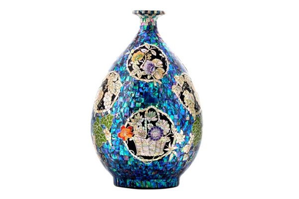 韓国螺鈿花器四君子（細型） 花器・陶磁器 夢市場本店【韓国